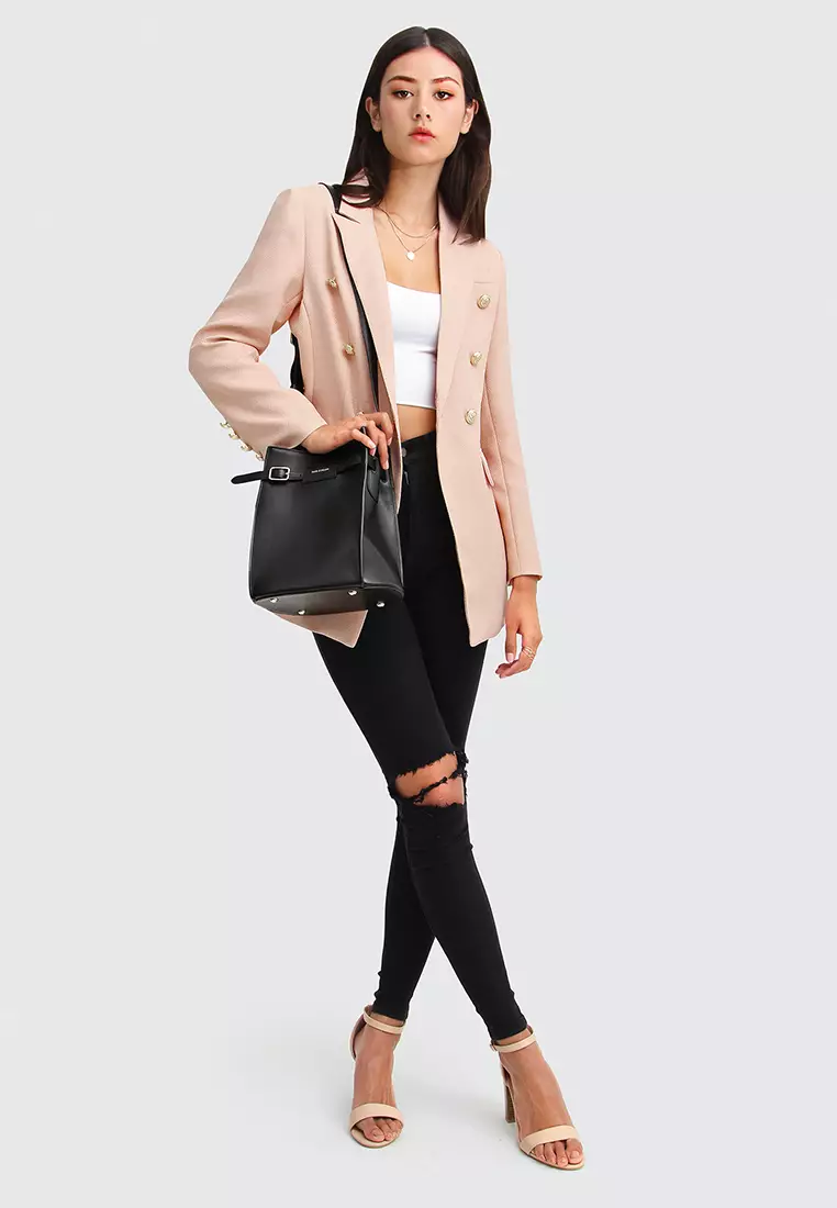 Princess Polina Textured Weave Blazer