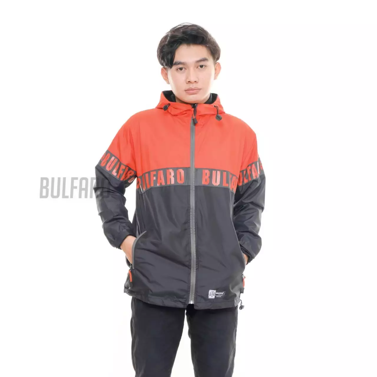 Lineover Jaket Orange Black