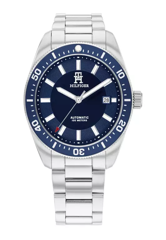 Men's Automatic Stainless Steel Bracelet & Blue Dial Watch - TH1710591
