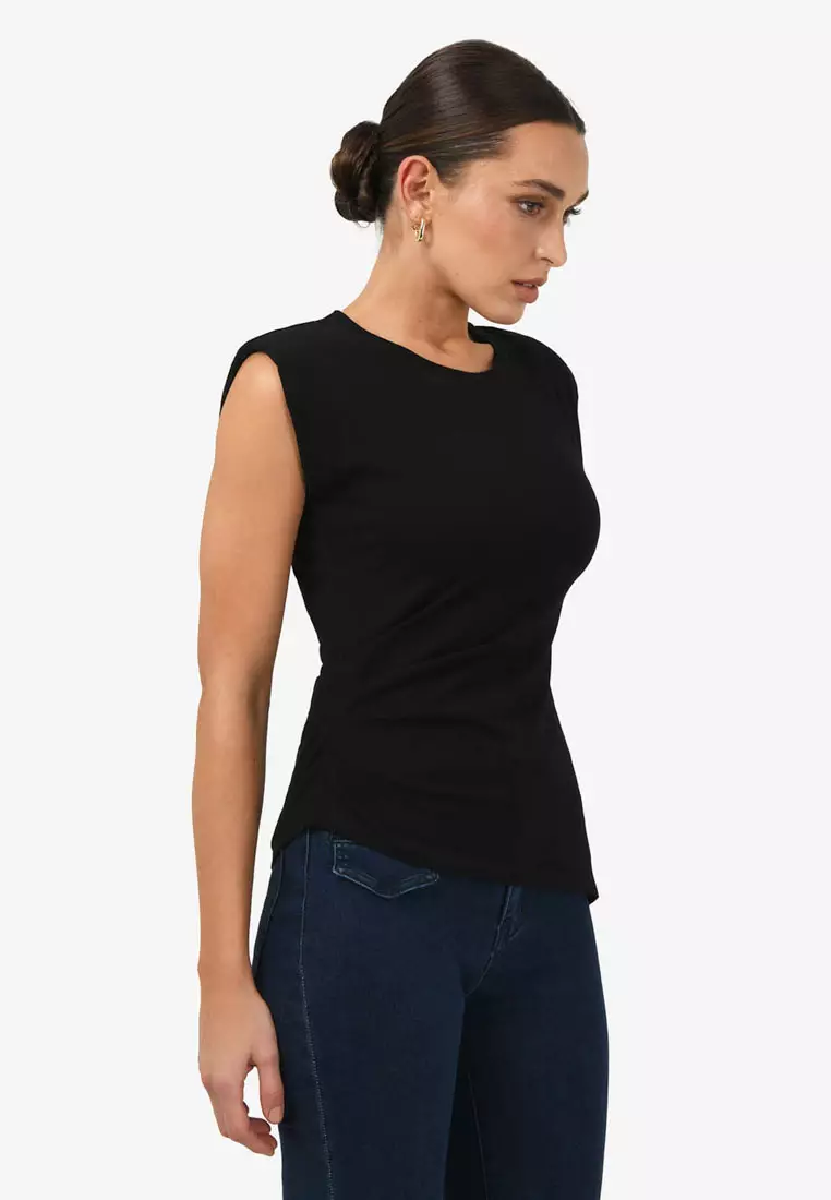 Sarah Padded Ruched Jersey Top