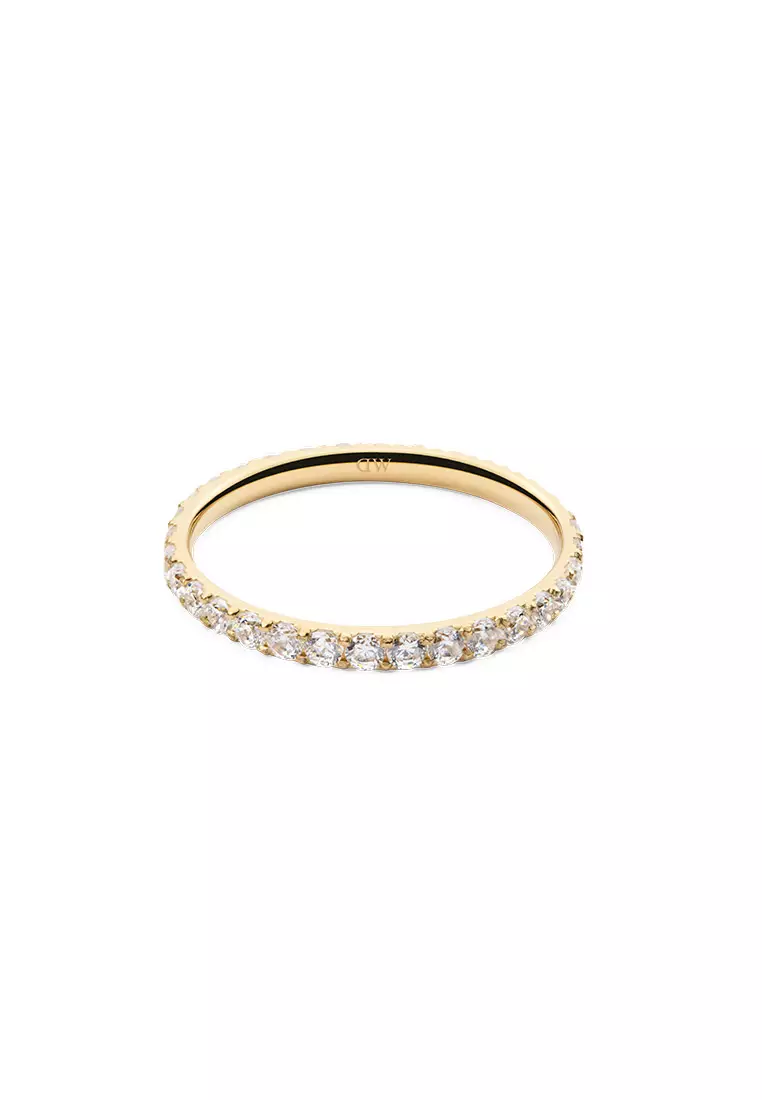 Mirelle Eternity Ring 2.0mm Gold Unisex Ring for women and men stainless steel crystal Ring DW Official Authentic Original Cincin perempuan lelaki DW