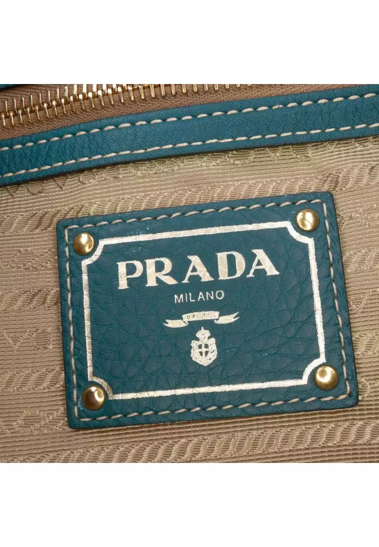 Buy Prada Pre-Loved Prada Vitello Daino Side Zip Tote Online | ZALORA ...