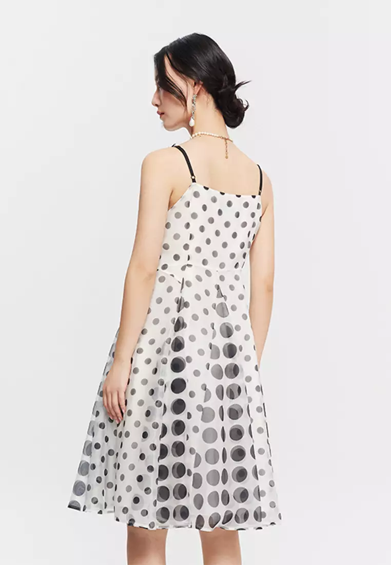 Simple Midi Polka Dot Dress