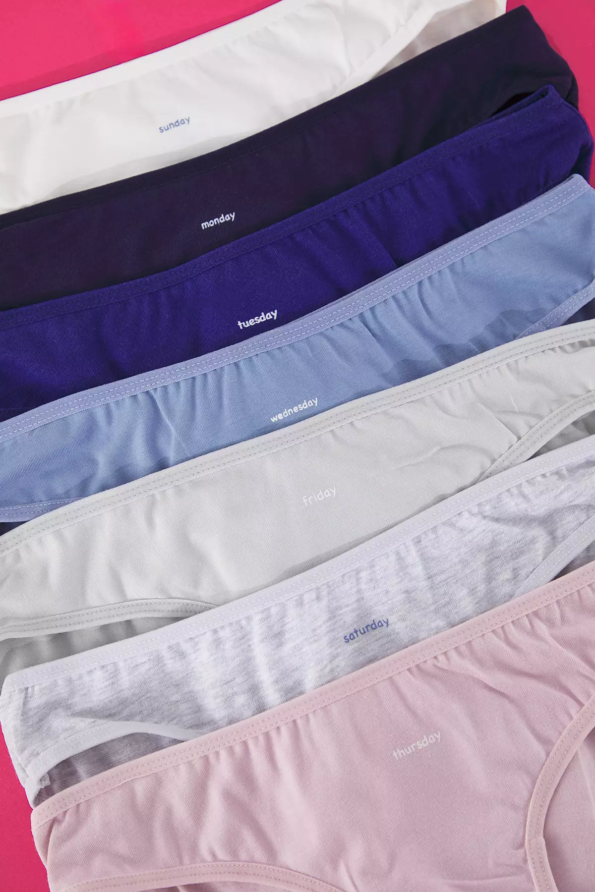 Blue 7 Pack Cotton Onion Classic Knitted Panties