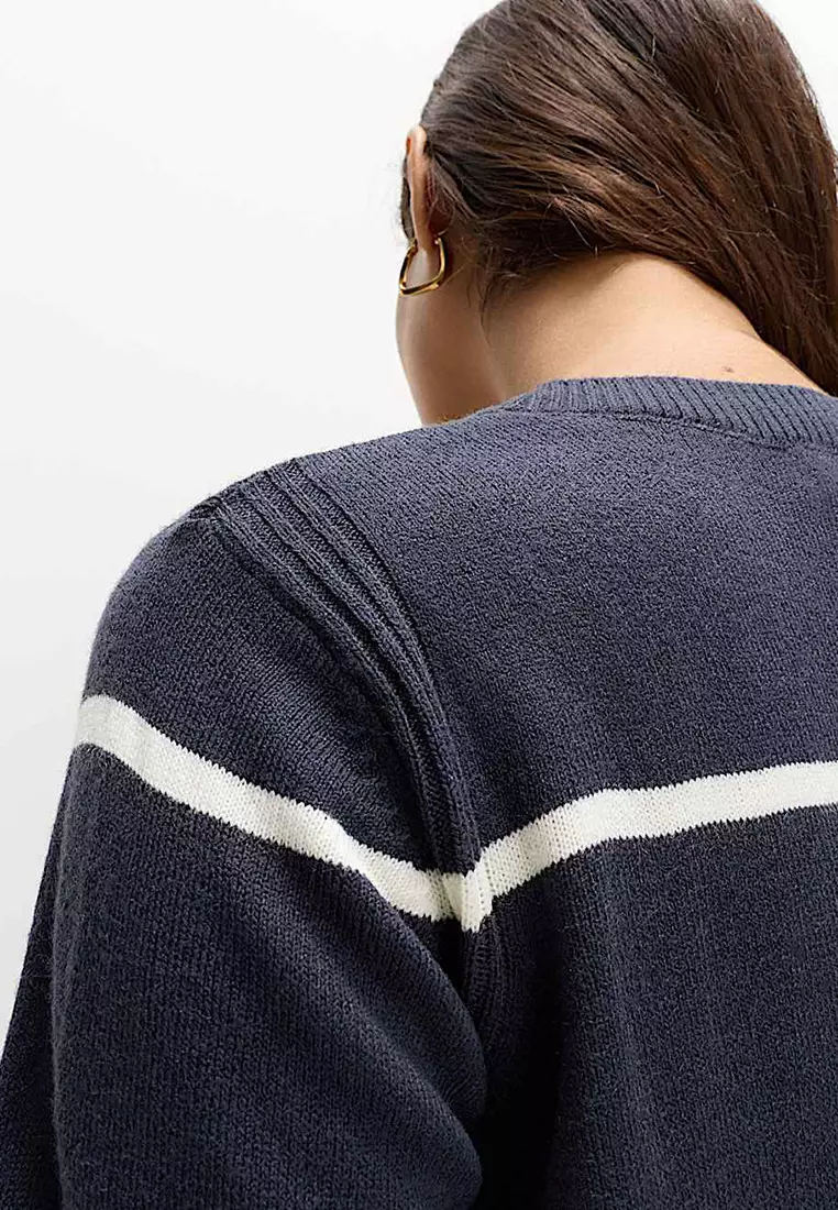 Supersoft Striped Crew Neck Jumper