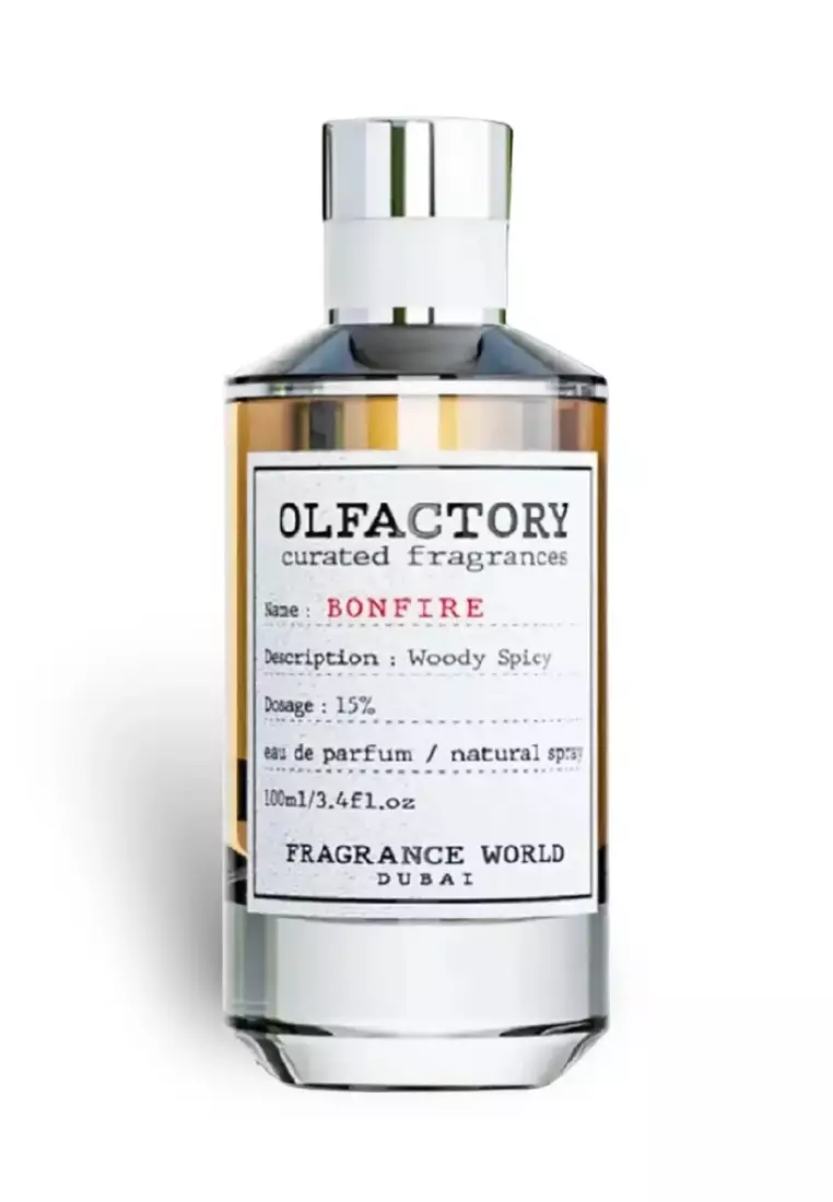 Fragrance World Olfactory Bonfire Unisex EDP - 100 ML (Parfum Wanita)
