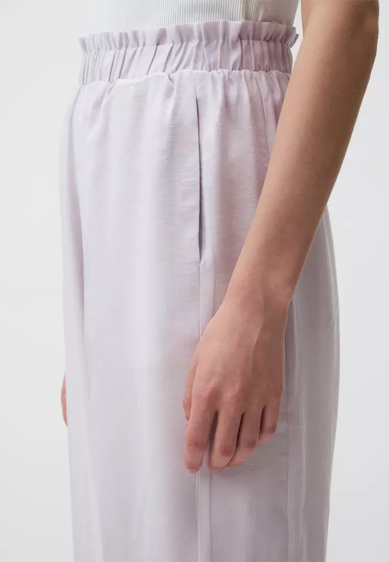 Jimmy Key Lilac Elastic Waist Narrow Leg Pockets Trousers