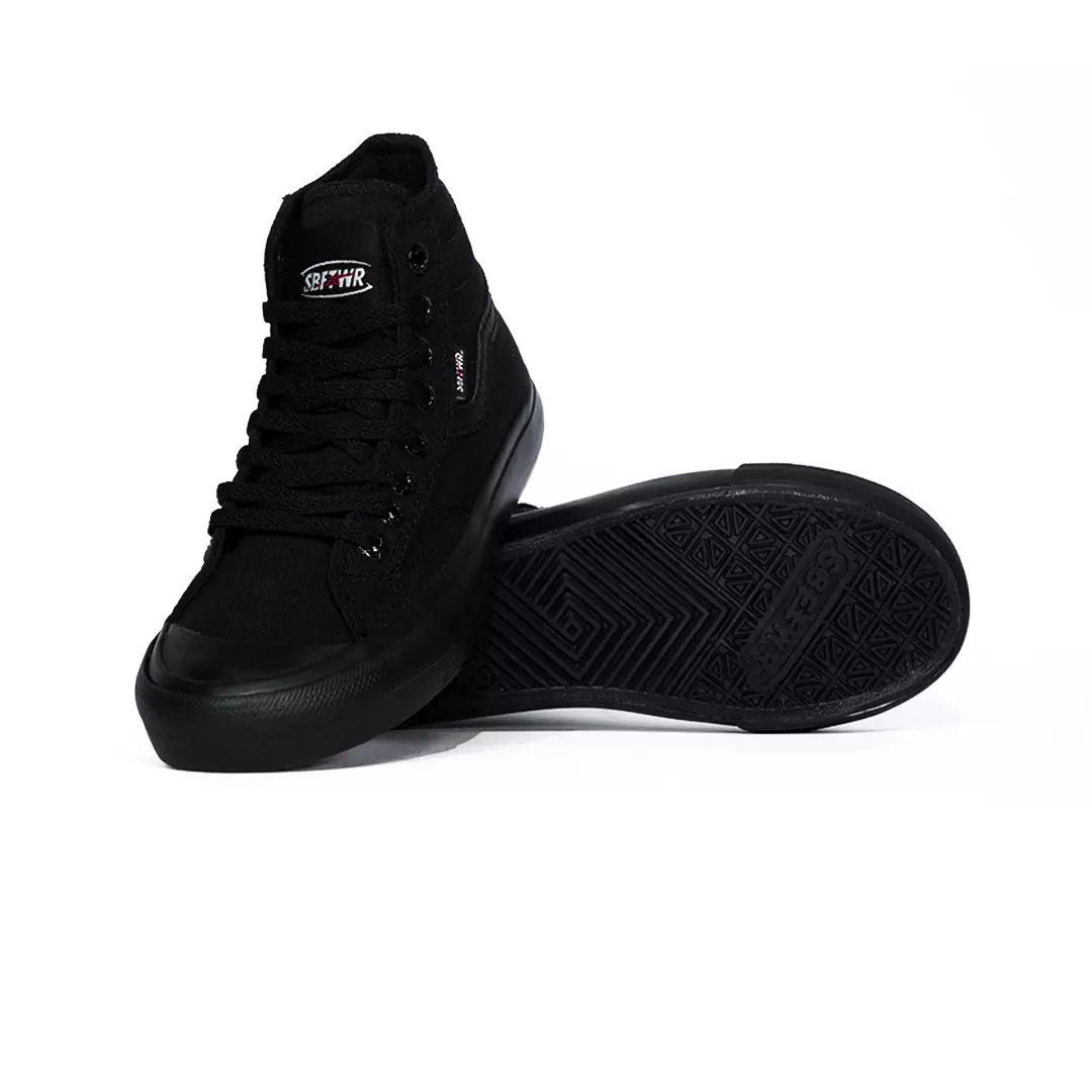 SABA Veloz High All Black - Sepatu Sneakers Casual Pria Wanita