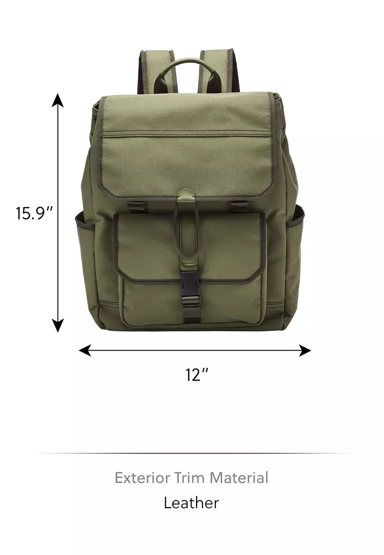 Buy Fossil Fossil Male s Weston green Canvas Backpacks SBG1320345