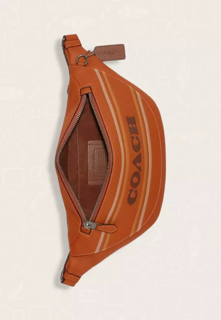 Coach Warren Belt Bag With Coach Stripe Canyon Multi