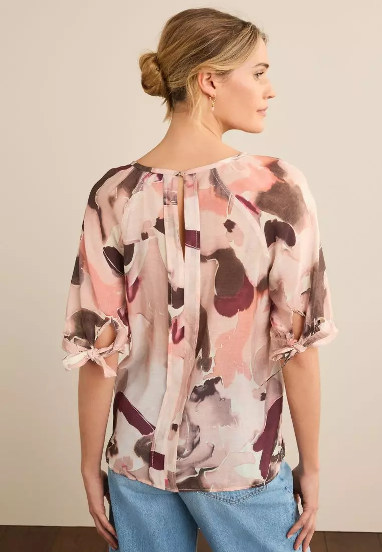 Buy NEXT Volume Tie Sleeve Blouse 2024 Online | ZALORA