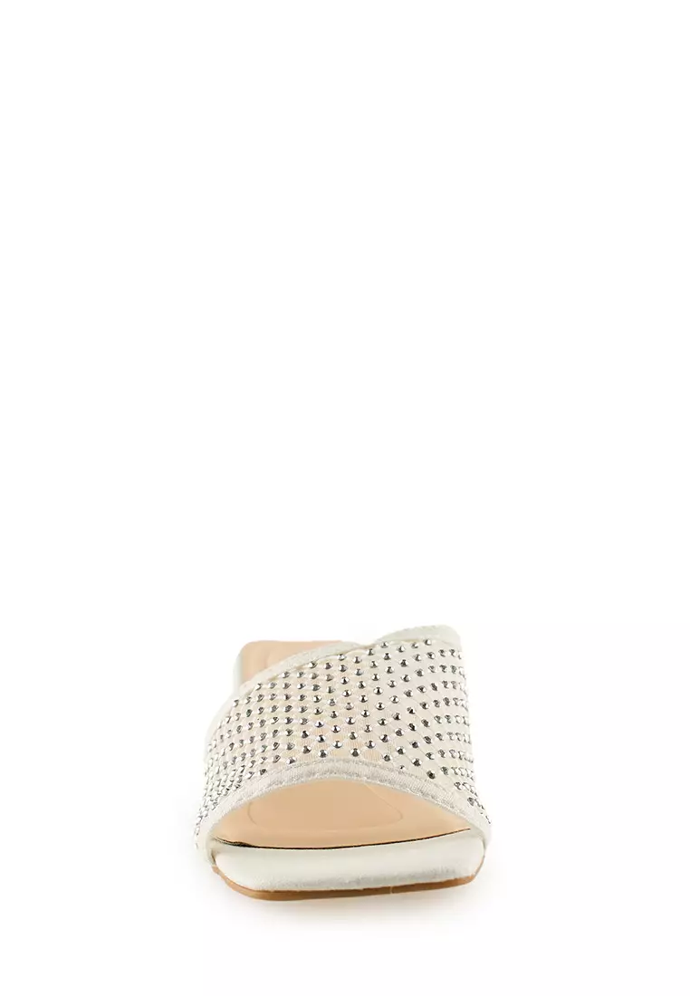Sandali Con Tacco Kenneth Cole Buenita Kenneth Cole REACTION Buenita, Sandali Donna, Maglia Di Cristallo Di Mandorla, 35 EU Sandali Con Soletta Imbottita