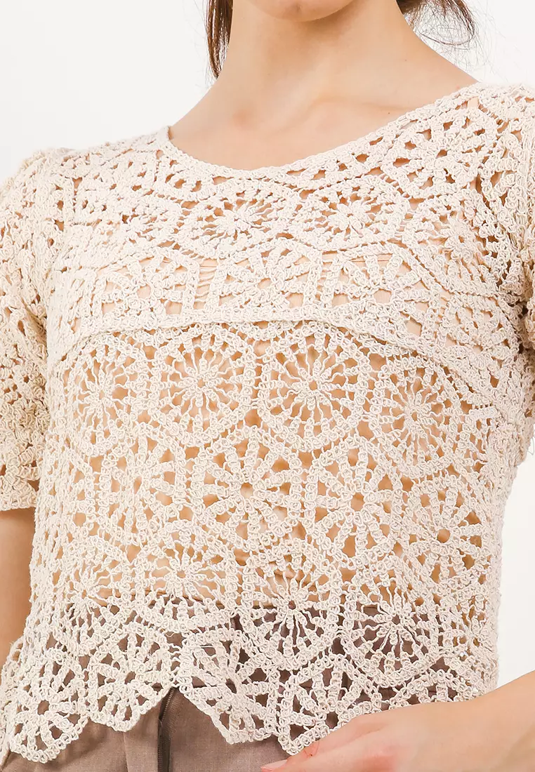 Lace Puff Sleeve Blouse