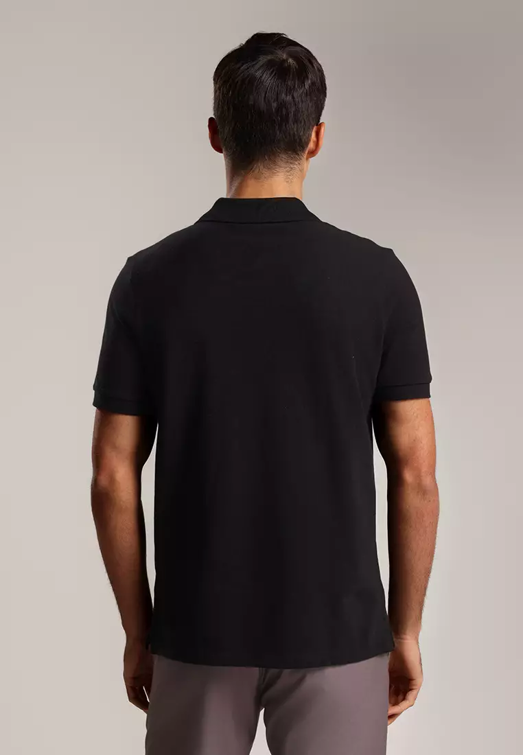 MOC - Kaos Polo Pria Lengan Pendek Dawin - Black