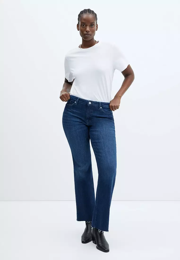 Medium-rise flared jeans