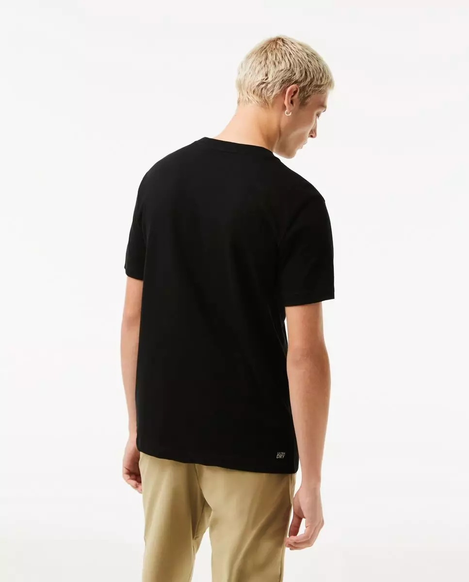 Jual Lacoste Men's Lacoste SPORT Breathable T-shirt - Black Original ...