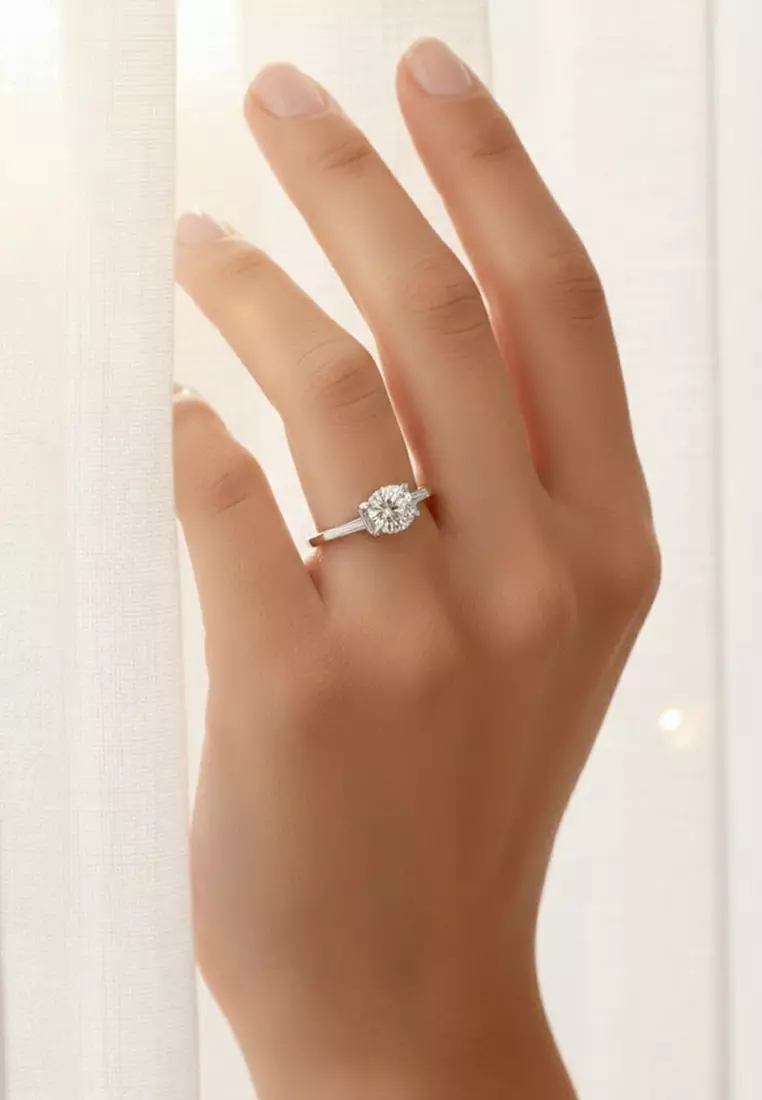 Solitaire Ring Crystal Embellished with Swarovski crystals - 514