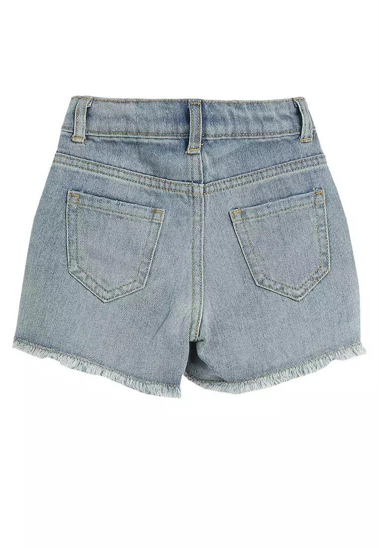 kids ripped jean shorts