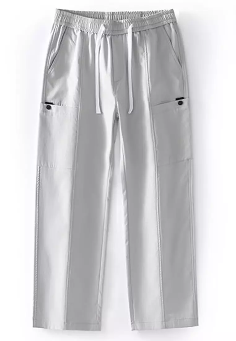 Drawstring Casual Cargo Trousers