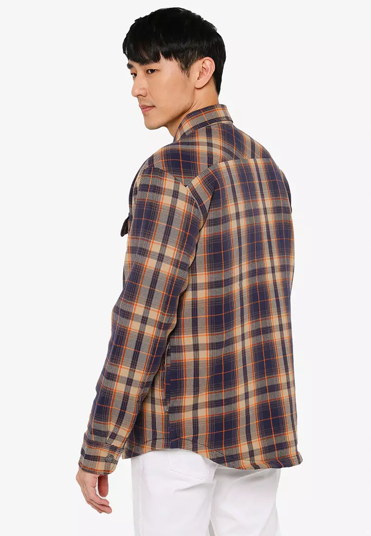 Harley-Davidson Men's Quilted Lining Plaid Shirt Jacket