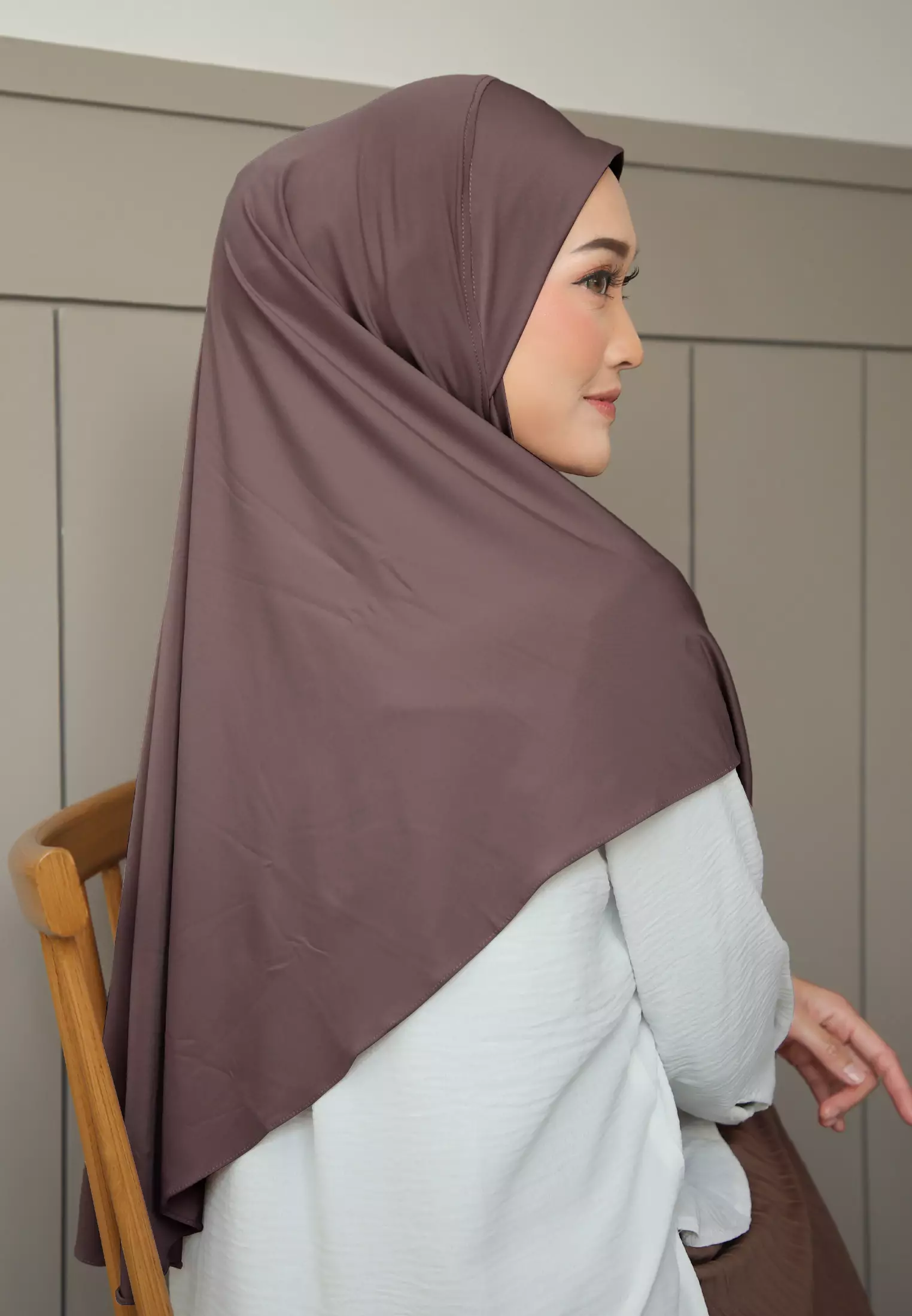 Cotton Bee - Ovel Shawl | Hijab Instan | Pashmina - Mauve