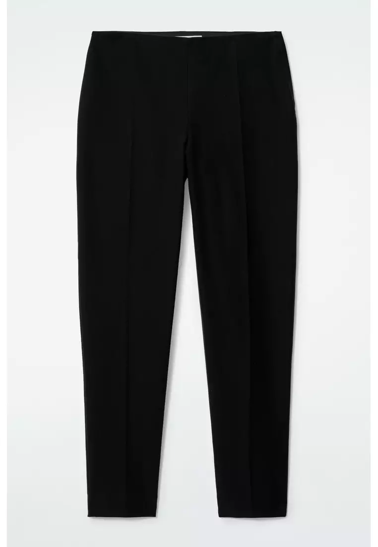 SLIM-LEG CROPPED TROUSERS