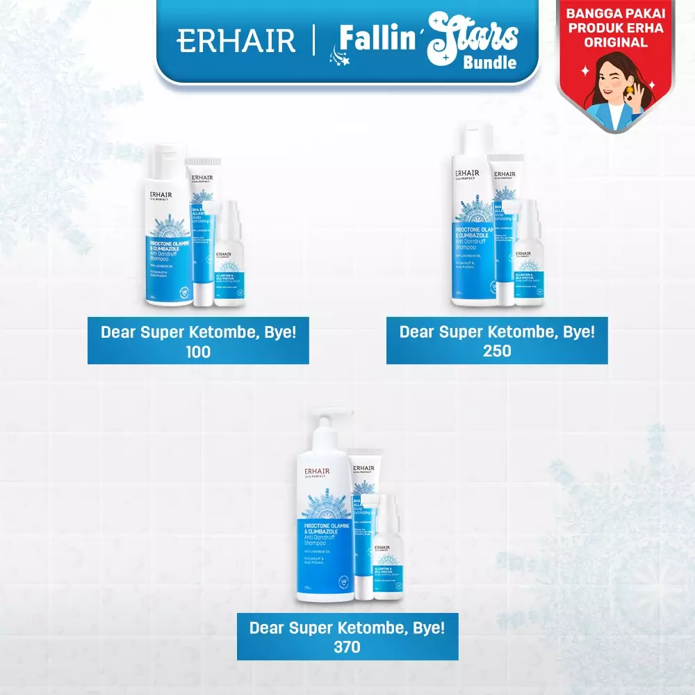 ERHAIR Dear Super Ketombe, Bye! 370ml - Perawatan Rambut Ketombe
