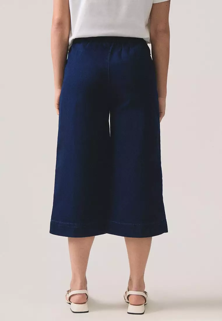 Denim Pull Up Culottes