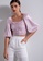 ZALORA OCCASION pink Satin Ruched Square Neck Top A71BAAA78EF41DGS_1