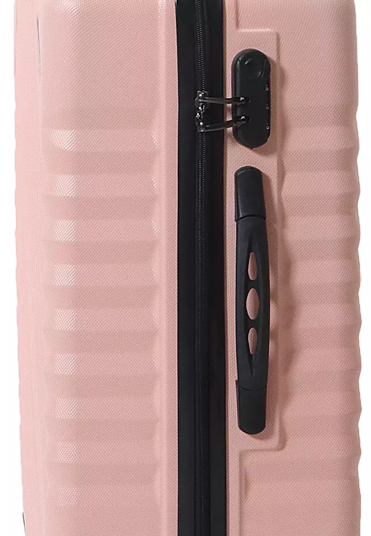 Carlton Koper Cabin Hardcase Unisex Size 24Inch Suitcase Combination Lock Large Compartment  ORIGINAL - Light Coral