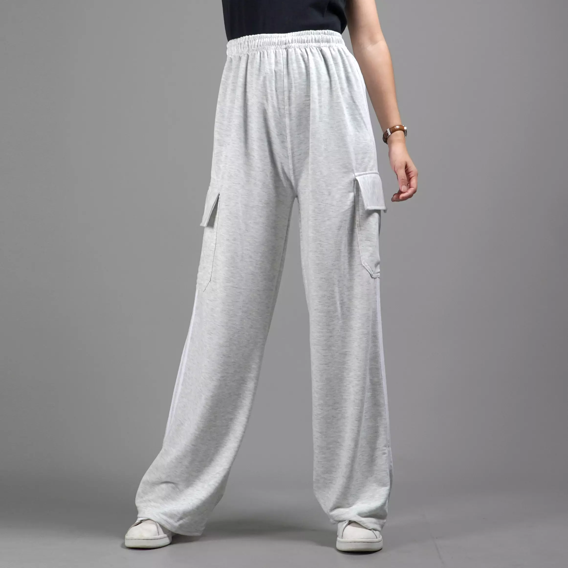  JOLIE Cargo Pants Wanita Celana Kargo Wanita Panjang - GREY