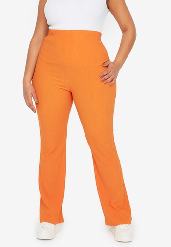 Trendyol orange Plus Size Elastic Waist Pants 38794AA8400889GS_1