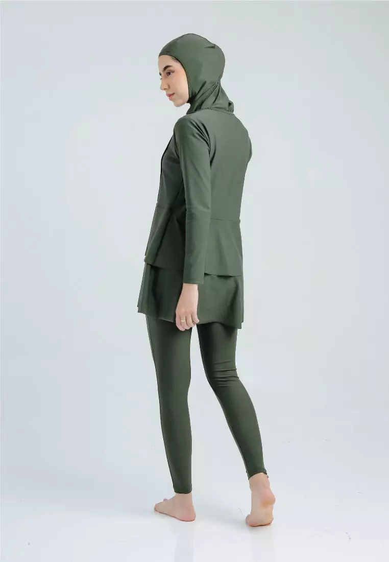Layla Burqini Two Pieces Women, Baju Renang Muslim Wanita - Cypress
