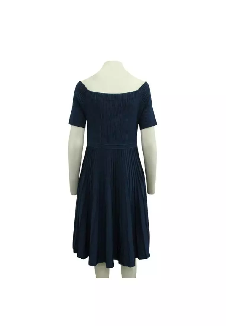 Jason wu pleated navy deals dress