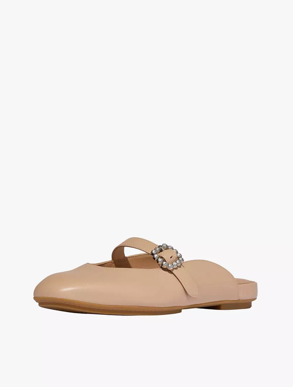 Fitflop Delicato Crystal-Buckle Mary-Jane Mules - Classic Beige