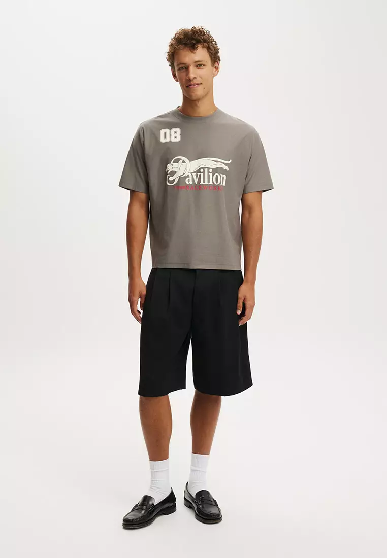 Cropped Fit Graphic T-Shirt