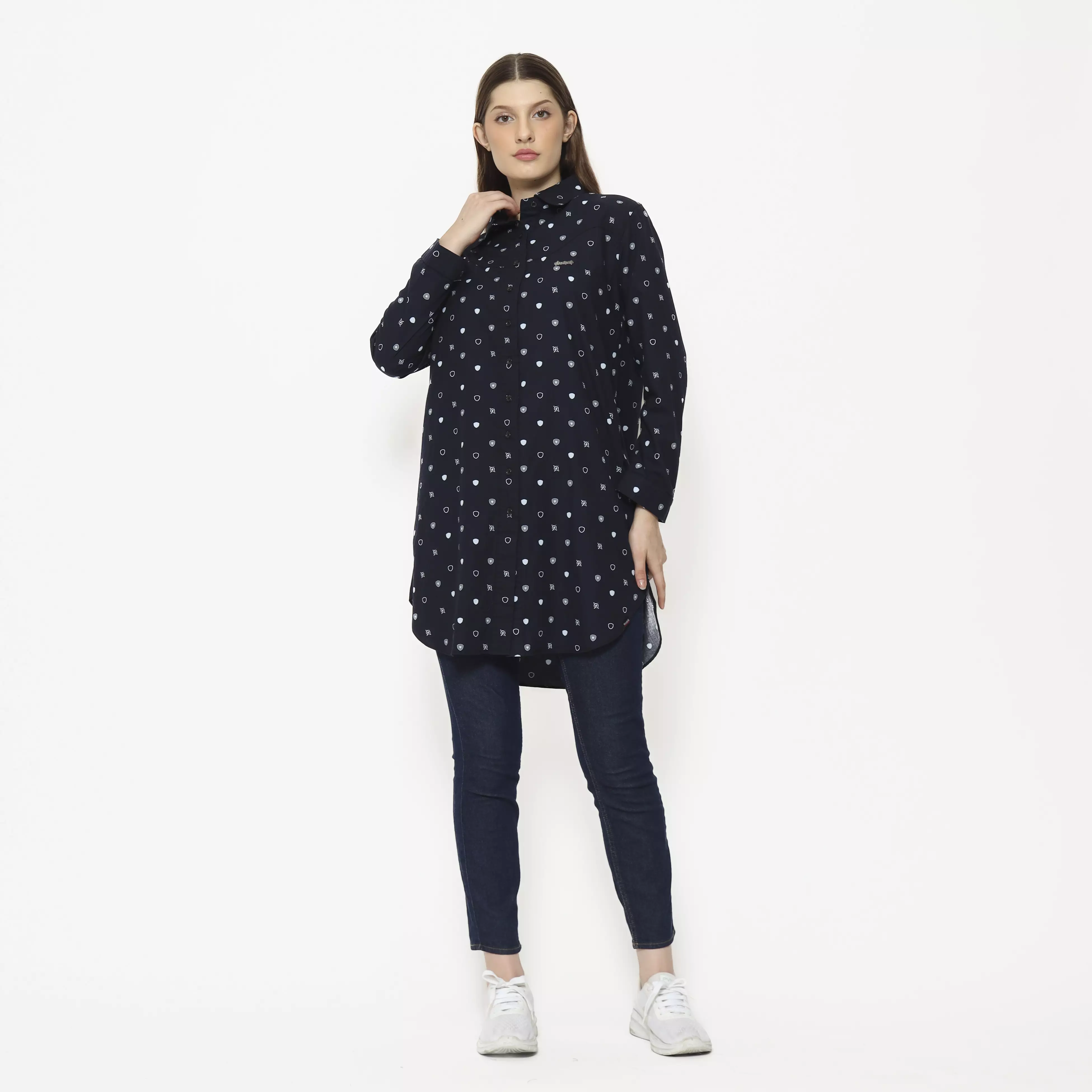 Planet Surf Clothing Kemeja lengan panjang Wanita Loki Tunic Planet Surf
