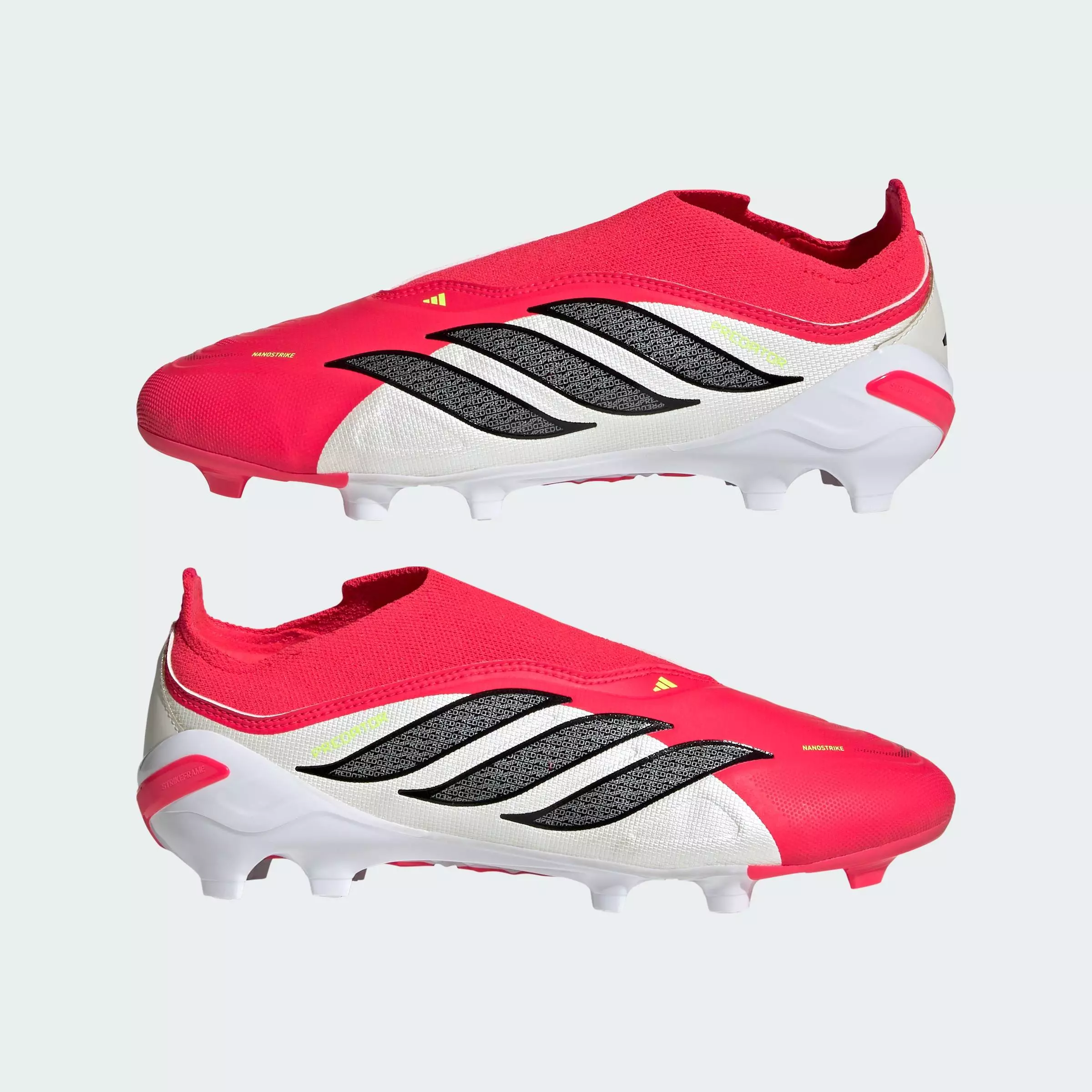 Football PREDATOR LEAGUE Laceless Firm Ground Football Boots Kids Unisex Red JR7890