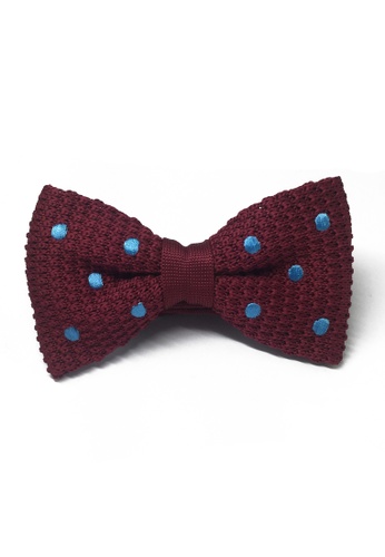 Splice Cufflinks red Webbed Series Baby Blue Polka Dots Maroon Red Knitted Bow Tie SP744AC91UBGSG_1