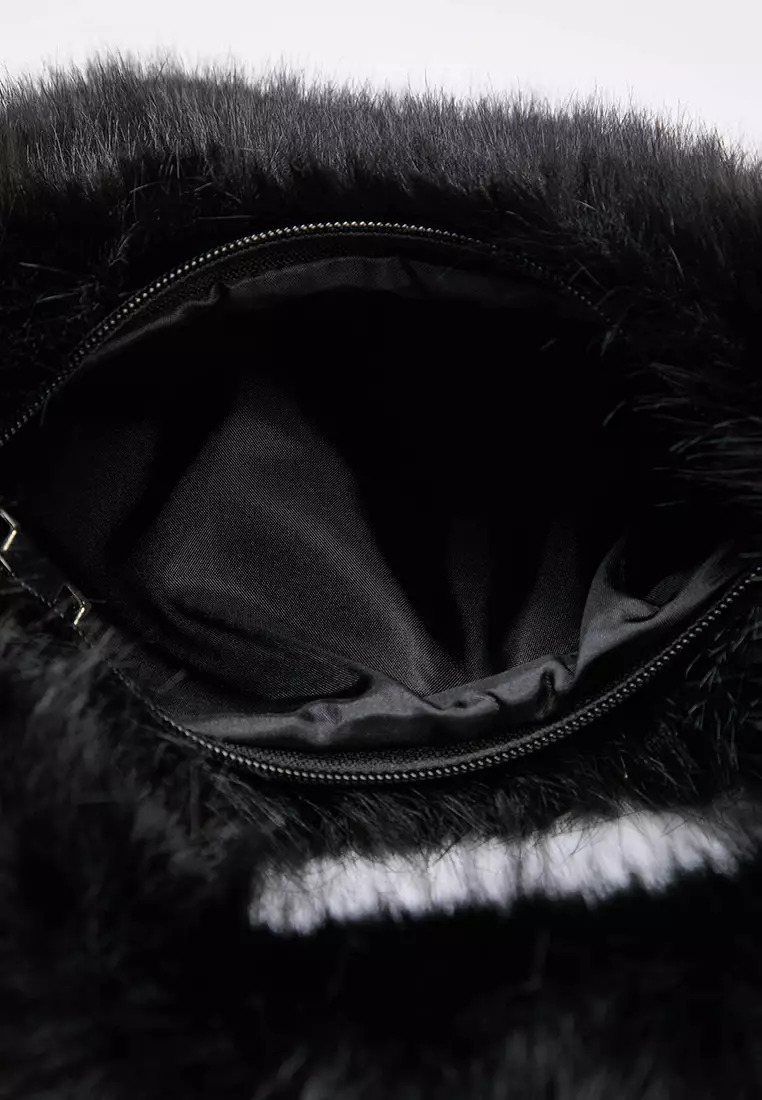 Faux Fur Hand And Shoulder Bag