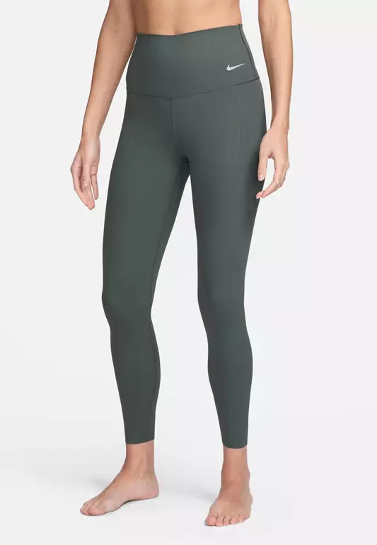 Zenvy Rib Women's Gentle-Support High-Waisted 7/8 Leggings