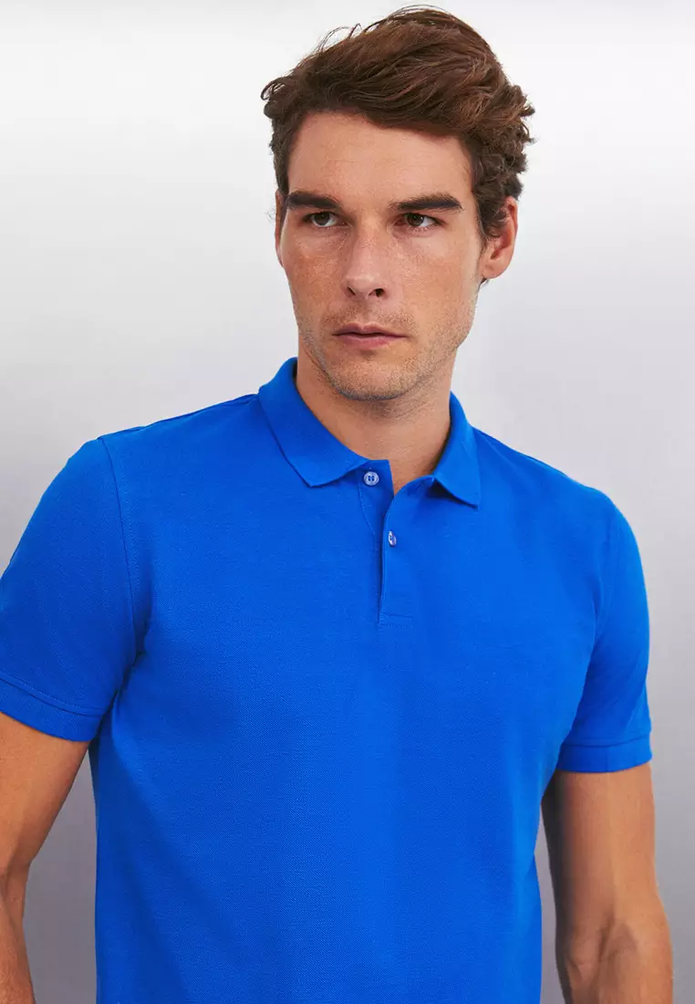Jual GRIMELANGE Short Sleeve Regular Fit Polo Collar Shirt
