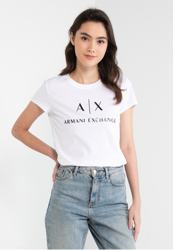 Armani Exchange Sequins Logo T-Shirt | ZALORA Philippines