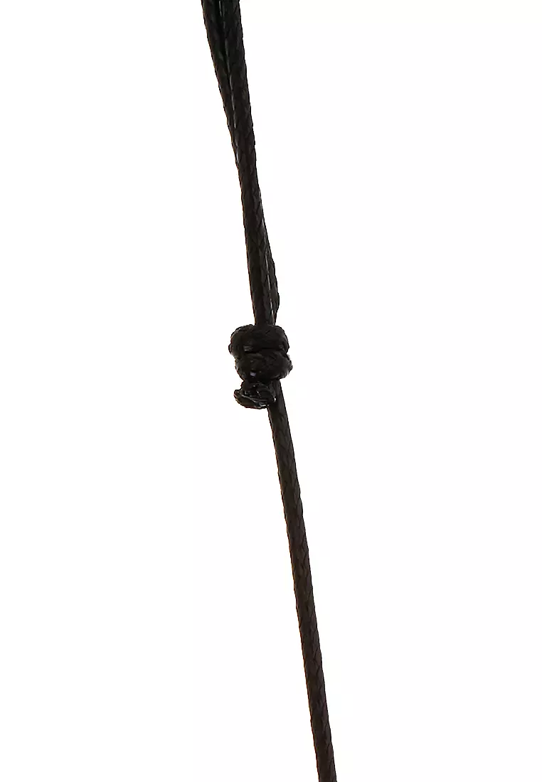 Bembs Kalung Necklace Pria Motif Jade Resizable Strap Comfortable Material Giok ORIGINAL - Black