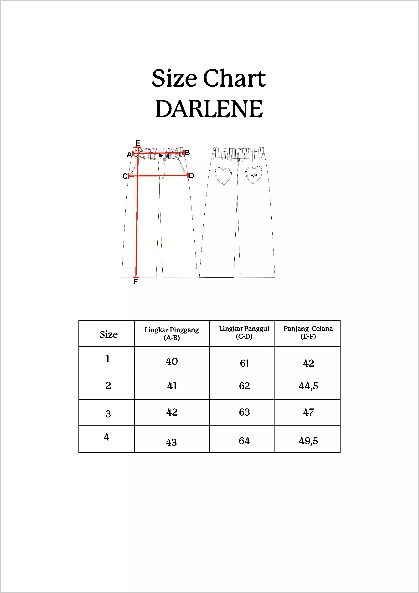 Qna Girl Darlene Celana Panjang Denim Anak Navy