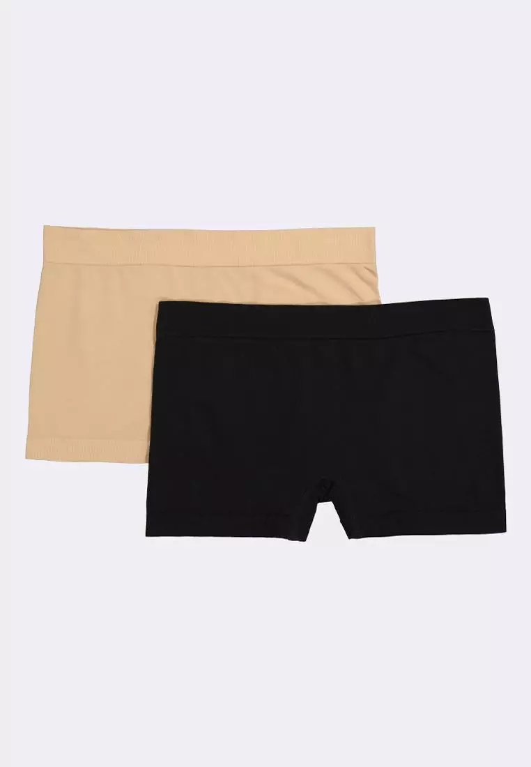 Women's 2-in-1 Pack Seamless Boy Shorts