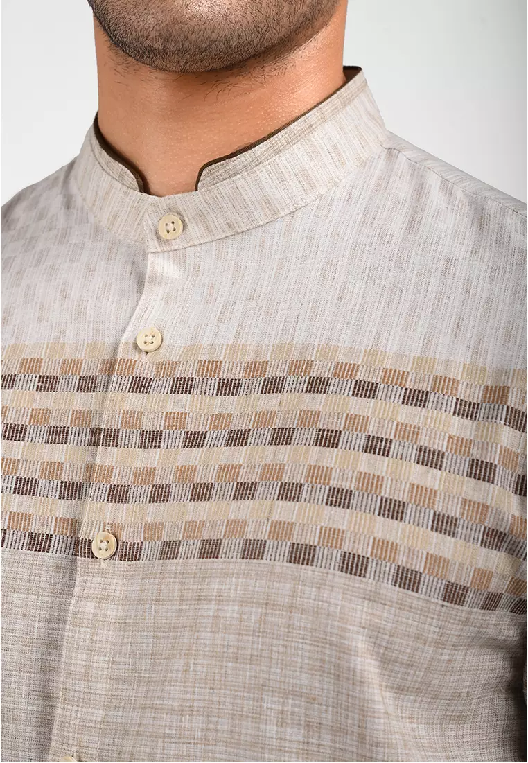 MOC Kemeja Lengan Panjang Pria IZRA-KHAKI