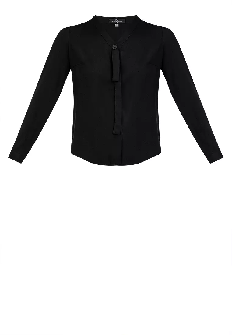 Tie Front Accent Blouse