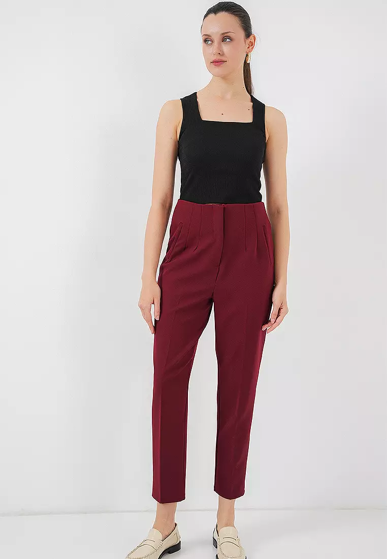 High Waist Ankle Trousers