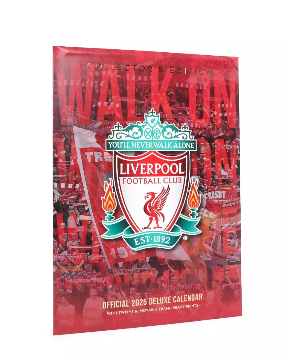 Jual Liverpool FC Liverpool FC Deluxe Print Calendar 2025 Official LFC Accessories Kalender